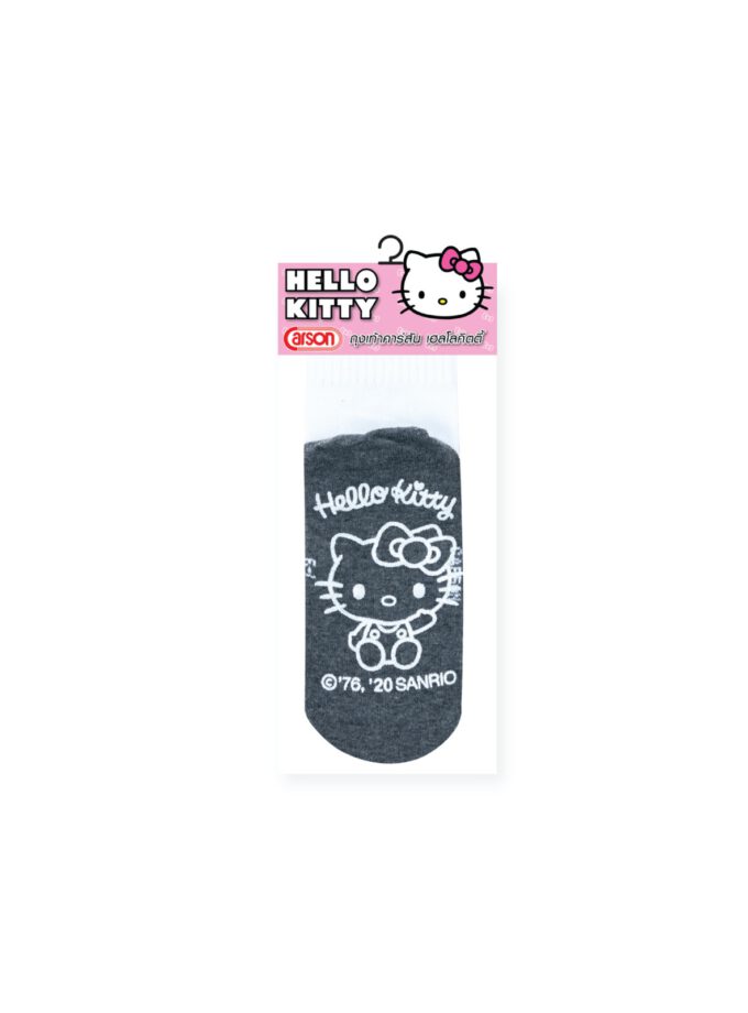 ถุงเท้ากันลื่นลาย Kitty พื้นขาว คละลาย