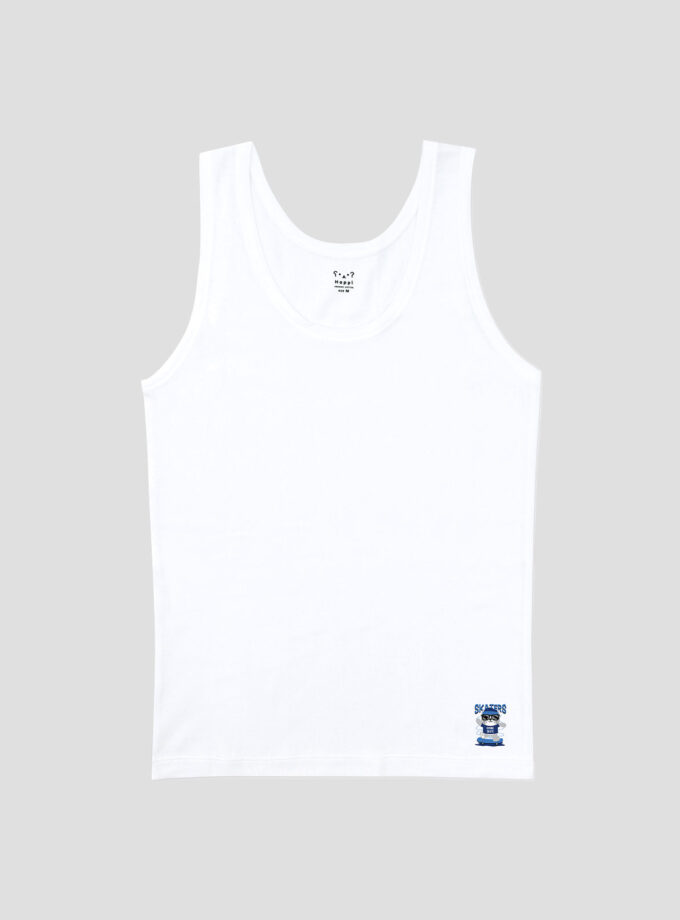 เสื้อกล้ามเด็กชายลายการ์ตูน สีขาว แพ็ค 1 ตัว