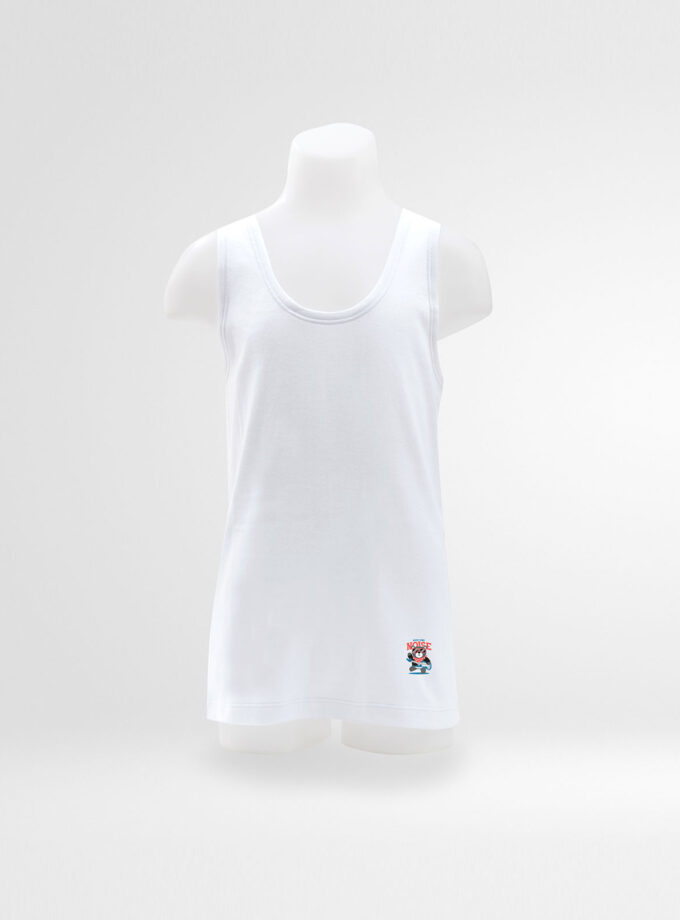 เสื้อกล้ามเด็กชายลายการ์ตูน สีขาว แพ็ค 1 ตัว