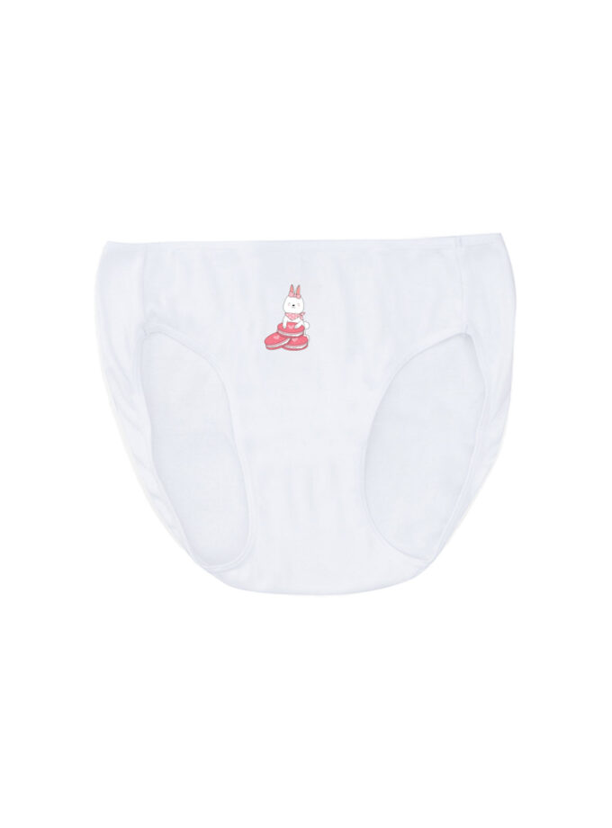 กางเกงในเด็กหญิงลายการ์ตูน สีขาว แพ็ค 1 ตัว