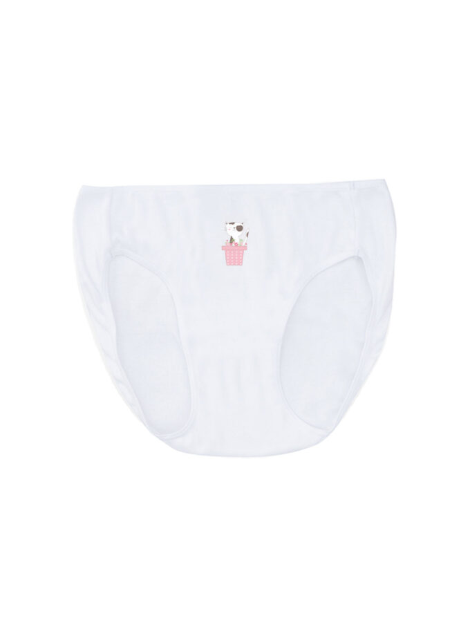 กางเกงในเด็กหญิงลายการ์ตูน สีขาว แพ็ค 1 ตัว