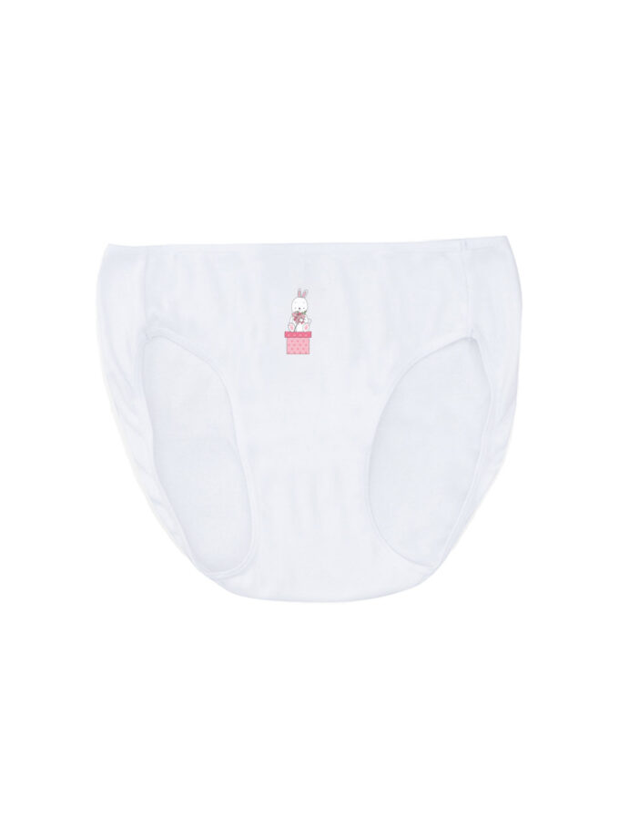 กางเกงในเด็กหญิงลายการ์ตูน สีขาว แพ็ค 1 ตัว