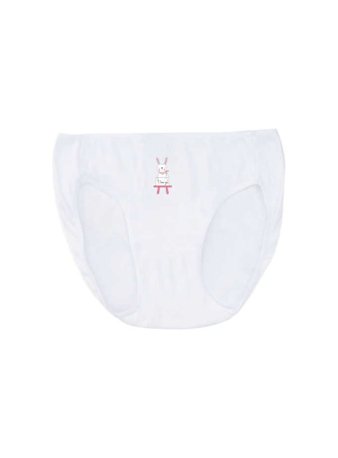 กางเกงในเด็กหญิงลายการ์ตูน สีขาว แพ็ค 1 ตัว
