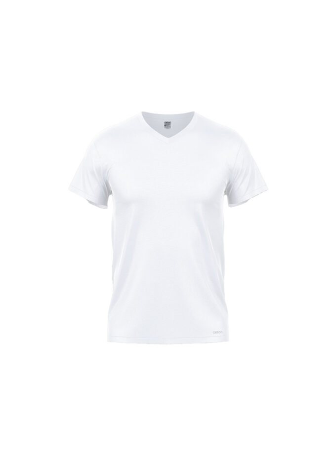 เสื้อยืดคอวีผ้าโมดาล